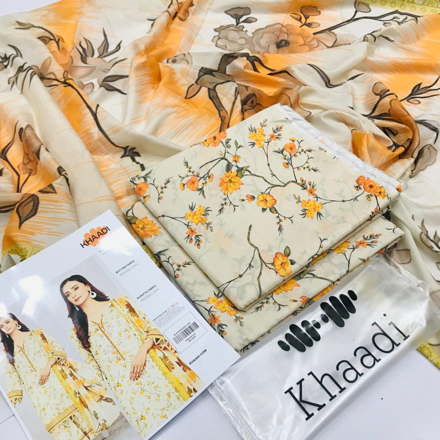 Khaadi 3 Piece Unstitched Lawn Suit – Digital Printed Collection 2025 for Women